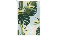 KOOR Strandtuch Jungle XXL, 130 cm x 200 cm - Schnelltrocknend: Ja - Breite: 130 cm - Länge: 200 cm - Farbe: Gelb - Hellblau - Grün - Material: Polyester - Polyamid (PA) - Sportart: Schwimmen - Outdoor