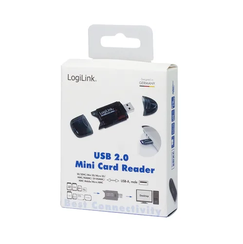 LogiLink CR0007 lettore di schede USB 2.0 Nero