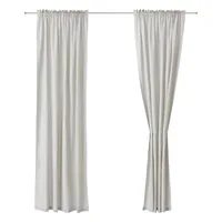Urbanara Tagvorhang Solana Hellgrau 2er Set 140 x 245 cm - Breite: 140 cm - Höhe: 245 cm - Eigenschaften: Keine Eigenschaft - Zertifikate: Keine Zertifizierung - Motiv: Kein - Detailfarbe: Hellgrau