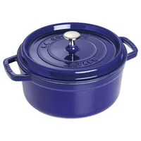 Staub La Cocotte 24cm rund dunkelblau, Gusseisen