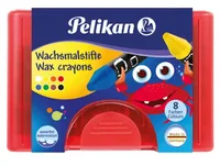 Pelikan Wachsmalstifte 6658WF Rund wasserf. 8er Box