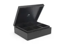 Bredemeijer Teebeutel-Box 6 Fächer, Schwarz - Detailfarbe: Schwarz - Anzahl Fächer: 6 × - Teeform: Teebeutel - Material: Holz