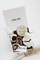 Oykami Geschenkset Dubai - Material: Holz - Baumwolle - Detailfarbe: Beige - Weiss - Braun