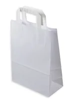 ELCO Geschenktüte mit Flachhenkel 22 x 10 x 29 cm 50 Stück, Weiss - Material: Papier - Verpackungseinheit: 50 Stück - Motiv: Ohne Motiv - Detailfarbe: Weiss - Verpackungsart: Geschenktüte