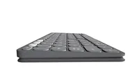 Logitech Tastatur Keys-To-Go 2 Graphite - Tastatur Typ: Mobile - Tastaturlayout: QWERTZ (CH) - Tastatur Features: Hotkeys - Medientasten - Easy Switch - Keyboard Tasten: Chiclet (Notebook) - Detailfarbe: Graphit - Schwarz - Ziffernblock: Nein