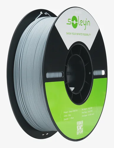 Creality Filament Soleyin Ultra-PLA Grau 1.75 mm 1 kg - Material: PLA (Polylactid Acid) - Detailfarbe: Grau - Gewicht: 1 kg - Durchmesser: 1.75 mm - Materialeigenschaften: Hyper