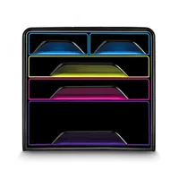 CEP Schubladenbox Smoove Gloss 1072130411 5 Schubladen schwarz/bunt