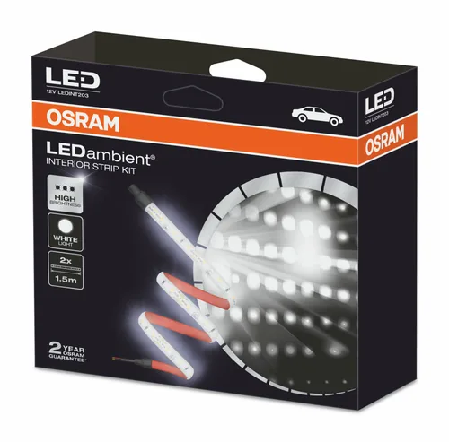 OSRAM LEDambient Tuning Lights Interior Strip Kit PKW - Länge: 1500 mm - Farbtemperatur: Neutralweiss (NW) - Leuchtmittel Technologie: LED - Leuchten Art: Innenbeleuchtung - Lampensockel: LED fest verbaut - Set: Ja