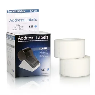 SLP-2RL WHITE LABEL 28X89MM 130 LAB/ROLL.2 ROLL/BOX