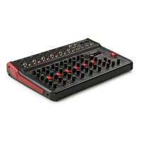 Vonyx Mischpult VM-KG10 - Bauform: Pultform - Stereoeingänge: 1 - Digitale Schnittstelle: USB - Mic-/Linekanäle: 10 - Auxwege: 1 - Powermixer: Nein
