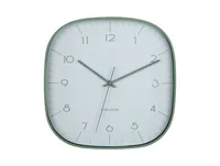 KARLSSON Wanduhr Grato Cuadrado 29 x 29 cm, Graue Jade/Dschungelgrün - Uhrtyp: Analog - Betriebsart: Akkubetrieb - Batteriebetrieb - Funksignal: Nein - Funktionen: Zeit - Form: Quadrat - Detailfarbe: Grün