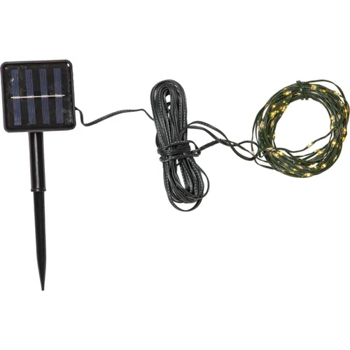 Star Trading Lichterkette Solar Dew Drop Micro, 100 LEDs, 740 cm, Grün - Produkttyp: Lichterkette - Betriebsart: Solarbetrieb - Set-Typ: Starterset - Fernbedienung: Nein - Smart Home: Nicht kompatibel - Lichtfarbe: Warmweiss (WW)