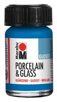 Marabu Glas- und Porzellanfarbe 057 Enzian, 15 ml - Art: Glas- und Porzellanfarbe - Detailfarbe: Dunkelblau - Set: Nein - Verpackungseinheit: 1 Stück