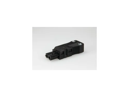 Max Hauri Set Stecker und Kupplung AC 164 flach, 2-polig - Detailfarbe: Schwarz - Stromanschluss Seite A: AC 164 - Schalter: Nein - Stromanschluss Seite B: Schraubklemme - Typ: Montagestecker - Montagekupplung
