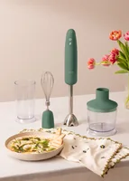 Create Stabmixer Fullmix Retro Salbeigrün - Motorleistung: 1000 W - Funktionen: Aufschäumen - Messbecher - Mixen - Pürieren - Rühren - Schlagen - Detailfarbe: Salbeigrün - Kabelgebunden: Ja - Set: Ja