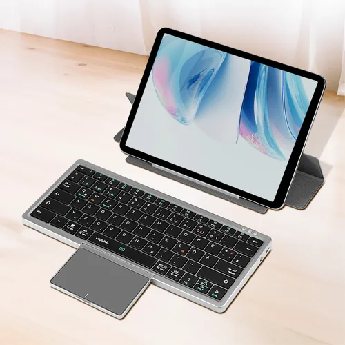 Logilink Wireless Multi-Device-Tastatur BT 5.1, grau