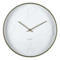 KARLSSON Wanduhr Ayuno Ø 40 cm, Dunkelgrau - Form: Rund - Detailfarbe: Dunkelgrau - Uhrtyp: Analog - Funksignal: Nein - Funktionen: Zeit - Detailmaterial: Polypropylen (PP)