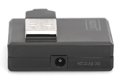 DIGITUS USB-Hub 4-Port 2.0->4xA2.0 integr. Kabel schwarz