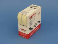 FASTECH Klettband-Box Roh - Produkttyp: Klettband - Ausstattung Kabelmanagement: Standard-Klettband zum Nähen - Detailfarbe: Alt Weiss - Breite: 20 mm - Länge: 5 m - Material: Polyamid (PA)