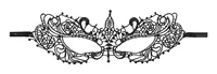 Partydeco Partyaccessoire Maske aus Spitze 7.3 x 20 cm, Muster1 - Packungsgrösse: 1 Stück - Produkttyp: Partyaccessoire - Material: Kunststoff - Detailfarbe: Schwarz - Motto: Karneval