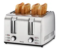 Trisa Toast 4 All 7 4 Scheibe(n) 1500 W Schwarz, Silber