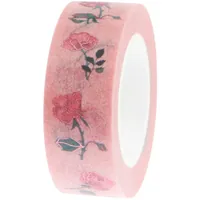 Rico Design Washi Tape Rosen Pink - Detailfarbe: Pink - Länge: 10 m - Set: Nein - Breite: 15 mm