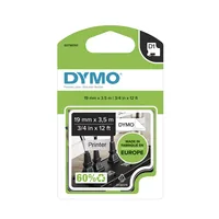 D1-TAPE NYLON 12MM X 3.5M BLACK ON WHITE