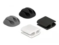 Delock Kabelhalter und Kabelclip Set 4 Stück - Ausstattung Kabelmanagement: Befestigungsclip - Produkttyp: Kabel-Clip - Verpackungseinheit: 4 Stück - Material: Kunststoff - Detailfarbe: Schwarz - Weiss - Grau