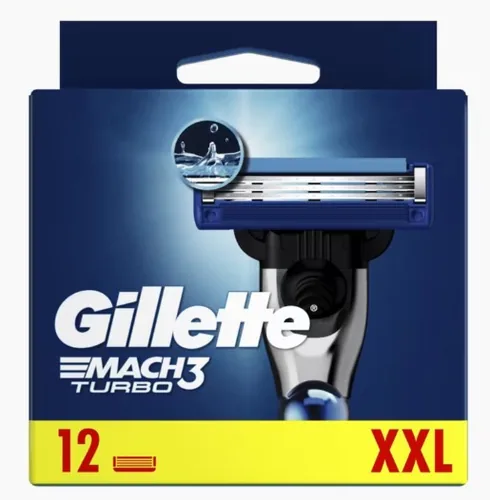Gillette Rasierklingen Mach3 Turbo 12 Stück - Verpackungseinheit: 12 Stück - Besonderheiten: Keine - Natürlich Leben: Keine Besonderheiten