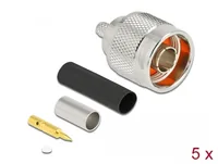 DELOCK N Stecker zum Crimpen LMR 200 mit Schrumpfschlauch