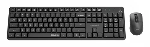 Gembird Silent key Pro Business wireless desktop set, black, US layout
