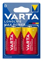 Varta Batterie Longlife Max Power D , 2 Stück - Gewicht: 136.9 g - Verpackungseinheit: 2 Stück - Chemisches System: Alkali Mangan - Batterietyp Bauform: LR20 / D / Mono / 4020 / 4120 / 4720 / 8020 / 813 / LR20EE / AM1 / Size XL / MN1300 / ID1300 / E95 / L