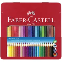 Faber-Castell Farbstifte Colour Grip 24 Stück - Verpackungseinheit: 24 Stück - Set: Ja - Detailfarbe: Mehrfarbig - Eigenschaft-Stift: Wasservermalbar - Farbstifte & Wachsmalstifte-Art: Farbstifte - Anwender: Kreativbedarf - Kinder - Schule