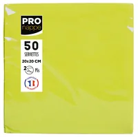 PRO nappe Papierservietten 20 cm x 20 cm, 50 Stück, Grün - Material: Papier - Grösse: 20 cm x 20 cm - Eigenschaften: Zertifikat - Anzahl Lagen: 2 - Motiv: Ohne Motiv - Produkttyp: Cocktailservietten