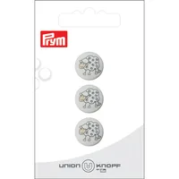 Prym Union Knopf Knöpfe Schaf 15 mm, 3 Stück, Weiss - Detailfarbe: Weiss