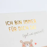 Grafik Werkstatt Minibuch Bin immer für dich da! - Sprache: Deutsch - Thema: Achtsamkeit - Anlass: Danke - Freundschaft - Geburtstag - Gesundheit - Empfänger Geschenke: Für Frauen - Für Männer - Produkttyp Geschenke: Buch