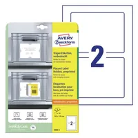 Avery Zweckform Träger-Etiketten 160 x 120 mm, 5 Blatt, 10 Stück - Klebehaftung: Permanent - Drucker Kompatibilität: Keine Angaben - Anzahl Blatt: 5 × - Papierformat: A4 - Anzahl Etiketten: 10 - Etikettengrösse: 160 x 120 mm mm