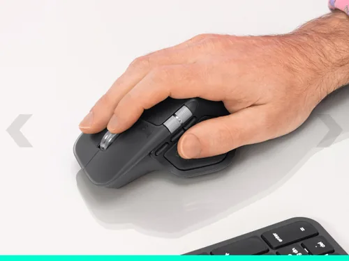 Logitech Maus MX Master 4 for Business - Maus-Typ: Business - Bedienungsseite: Rechtshänder - Maus Features: Logi Bolt-Empfänger - Detailfarbe: Graphit - Schnittstelle: Bluetooth - Verbindungsart: Kabellos