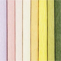 Creativ Company Krepppapier Pastell 25 x 60 cm, 105 g/m²,  8 Stück - Papierformat: 25 x 60 cm - Selbstklebend: Nein - Papierfarbe: Mehrfarbig - Papiertyp: Krepppapier - Mediengewicht: 105 g/m² - Verpackungseinheit: 8 Stück