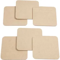 Creativ Company Holzartikel 10 cm Untersetzer - Breite: 0.3 cm - Höhe: 10 cm - Länge: 10 cm - Anzahl Stück: 6 - Holzherkunft: China - Holzhandelsname: Mischholz/MDF