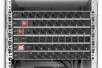 Digitus aluminum outlet strip with switch, 7 safety outlets, 2 m supply with surge protection
