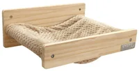 Kerbl Hängematte Timber 38 cm x 33.5 cm x 16 cm - Breite: 33.5 cm - Länge: 38 cm - Detailfarbe: Beige - Tierart: Katze - Produkttyp: Liege