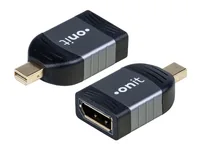 onit Adapter Mini-DisplayPort - DisplayPort, 1 Stück - Kabeltyp: Adapter - Videoanschluss Seite A: Mini-DisplayPort - Videoanschluss Seite B: DisplayPort