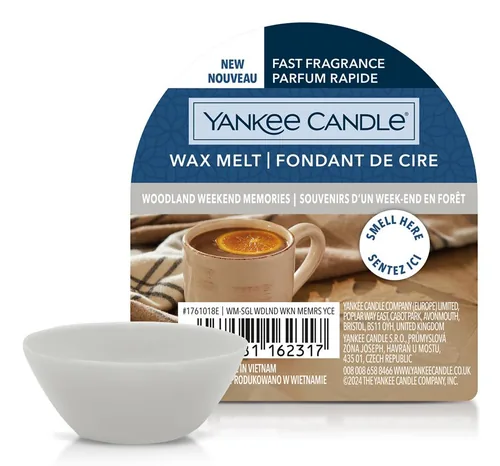 Yankee Candle Signature Duftwachsplättchen Woodland Weekend Memories - Duft: Bergamotte - Kokos - Vanille - Typ: Duftkerze - Höhe: 7.3 cm - Durchmesser: 6.7 cm