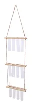 Esschert Design Reagenzglashänger L 70 cm, Nature/Transparent - Assortiert: Nein - Höhe: 70 cm - Detailfarbe: Transparent - Nature - Detailmaterial: Glas - Holz - Grundmaterial: Holz - Glas