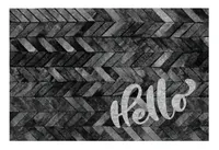Conceptum Hypnose Fussmatte Arya Hello 40 cm x 60 cm - Eigenschaften: Keine Eigenschaft - Zertifikate: Keine Zertifizierung - Breite: 40 cm - Länge: 60 cm - Motiv: Kein - Detailfarbe: Weiss - Schwarz