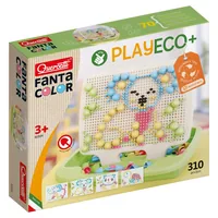 Quercetti Mosaik-Steckspiel PlayEco+ FantaColor (310 Teile) - Altersempfehlung ab: 3 Jahren - Material: Recycling-Kunststoff - Nachhaltigkeit: Global Recycling Standards (GRS) - Detailfarbe: Mehrfarbig