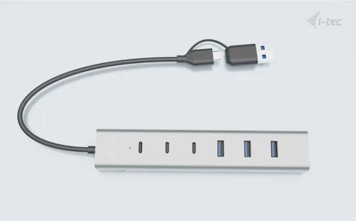 I-TEC USB-C/USB-A Charging Metal HUB -  7 Port -  3x USB-C 3.2 Gen. 1 -  4x USB-A 3.2 Gen. 1