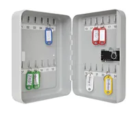 WEDO Schlüsselschrank mit Zahlenschloss, 24 Schlüssel - Produkttyp: Schlüsselschrank - Widerstandsfähigkeit: Keine Angabe - Detailfarbe: Grau