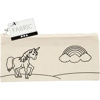 Creativ Company Etui Einhorn 21 x 9 cm - Breite: 21 cm - Höhe: 9 cm - Tiefe: 0.5 cm - Gefüllt: Nein - Etui-Art: Accessoires-Tasche - Material: Baumwolle